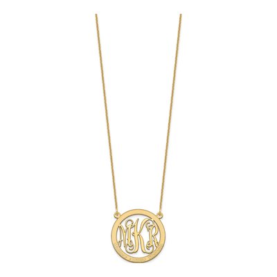 10K Yellow Gold Personalized Family Monogram Necklace – view 3
