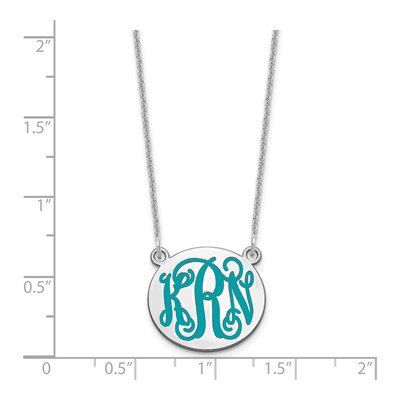 10K White Gold Personalized Monogram Necklace – view 3