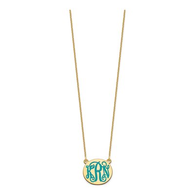 10K Yellow Gold Monogram Necklace – view 2