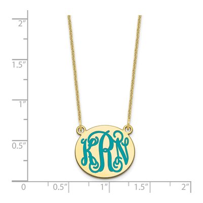 10K Yellow Gold Monogram Necklace – view 3