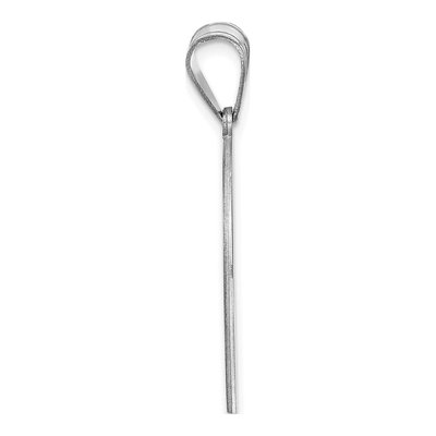 10K White Gold Personalized Round Block Letter Monogram Pendant – view 2