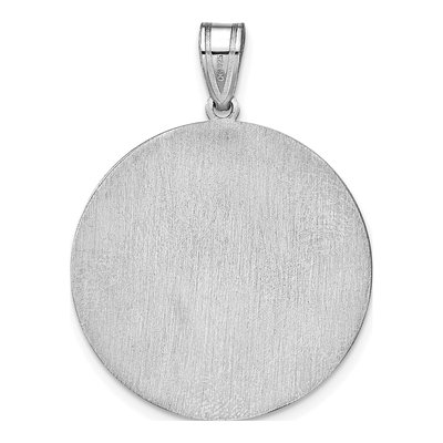 10K White Gold Personalized Round Block Letter Monogram Pendant – view 4