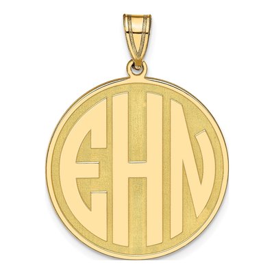 10K Yellow Gold Monogram Letter Pendant