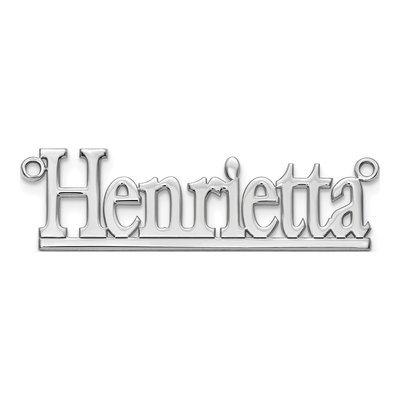 10K White Gold Personalized Name Plate Pendant – view 4