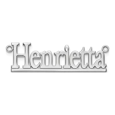 10K White Gold Personalized Name Plate Pendant – view 5