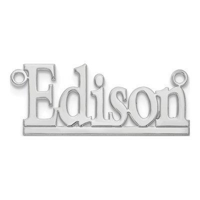 10K White Gold Personalized Name Plate Pendant
