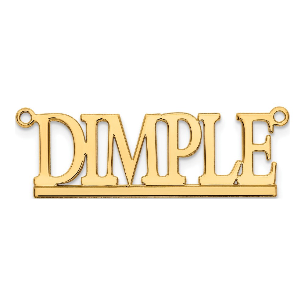 10K Yellow Gold Personalized Name Plate Pendant