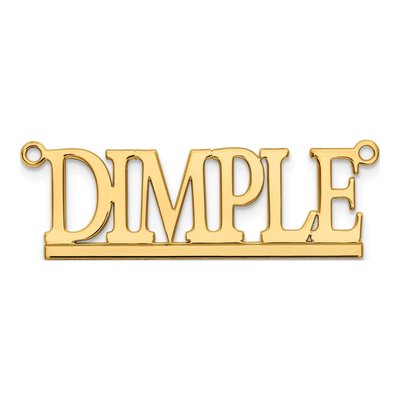 10K Yellow Gold Personalized Name Plate Pendant