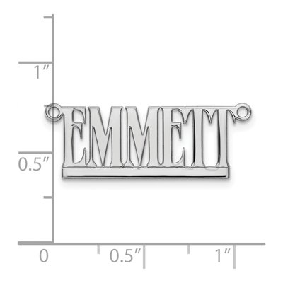 10K White Gold Personalized Name Plate Pendant – view 3