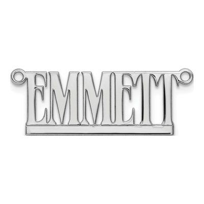 10K White Gold Personalized Name Plate Pendant