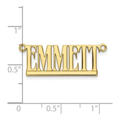 10K Yellow Gold Personalized Name Plate Pendant – view 3