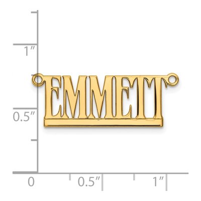 10K Yellow Gold Personalized Name Plate Pendant – view 5