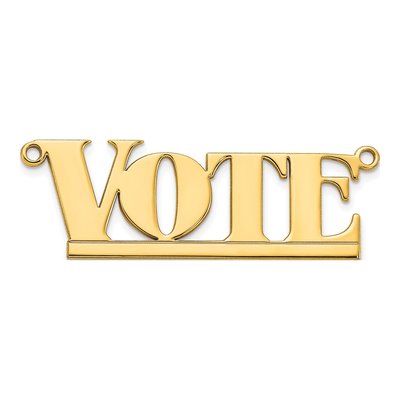 10K Yellow Gold Personalized Name Plate Pendant