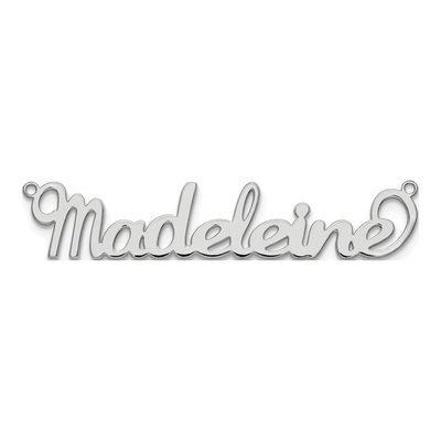 10K White Gold Personalized Name Plate Pendant – view 4
