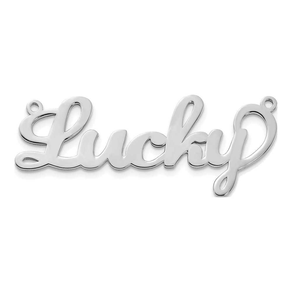 10K White Gold Name Plate