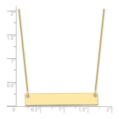 10K Yellow Gold Personalized Bar Necklace – view 3