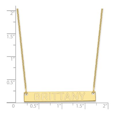 10K Yellow Gold Personalized Bar Necklace – view 3