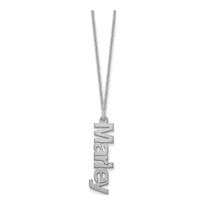 10K White Gold Personalized Name Necklace
