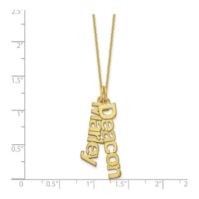 10K Yellow Gold Personalized 2-Name Necklace – view 3