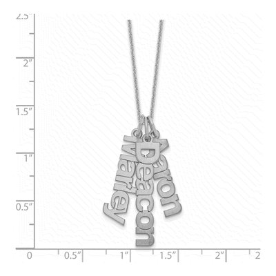 10K White Gold Personalized 3-Name Necklace – view 3