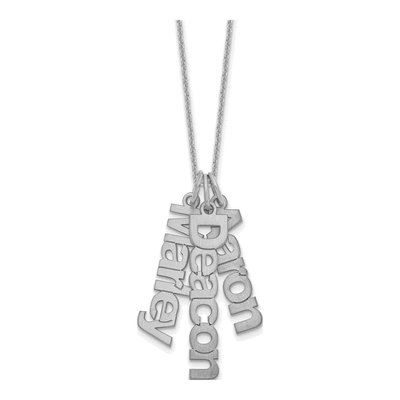 10K White Gold Personalized 3-Name Necklace