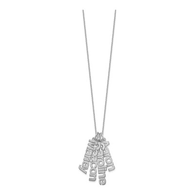 10K White Gold 4-Name Necklace – view 2