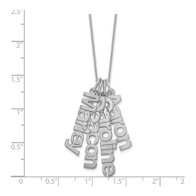 10K White Gold 4-Name Necklace – view 3