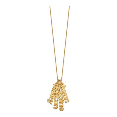 10K Yellow Gold Personalized 4-Name Necklace – view 2