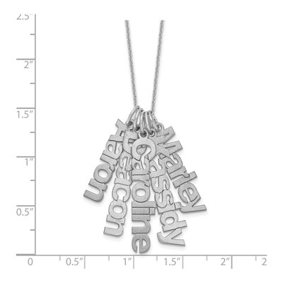 10K White Gold 5-Name Necklace – view 3