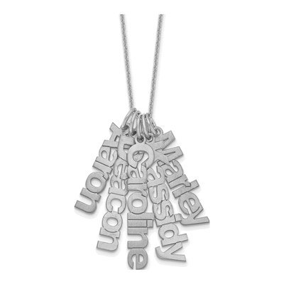 10K White Gold 5-Name Necklace