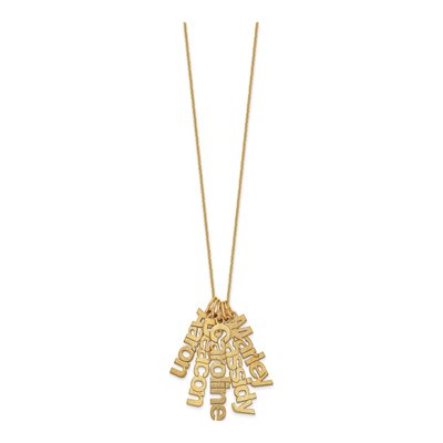 10K Yellow Gold 5-Name Personalized Necklace – view 2