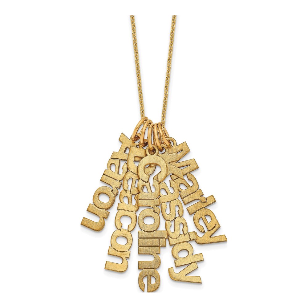 10K Yellow Gold 5-Name Personalized Necklace