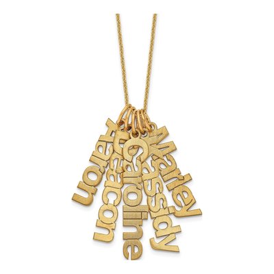 10K Yellow Gold 5-Name Personalized Necklace