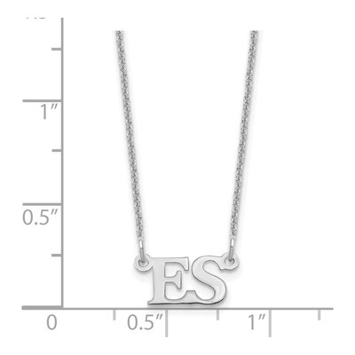 10K White Gold Small Initial Necklace – view 2