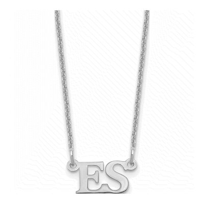 10K White Gold Small Initial Necklace
