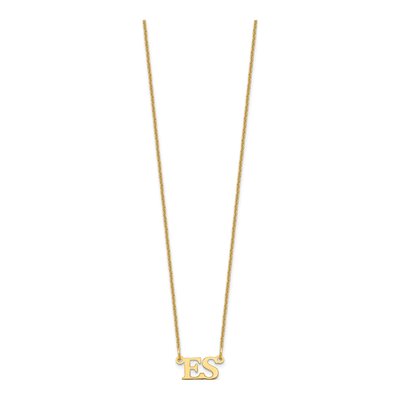 10K Yellow Gold Small Initials Necklace – view 2