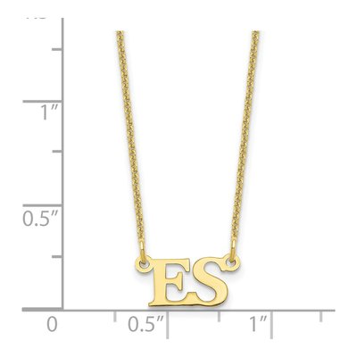 10K Yellow Gold Small Initials Necklace – view 3