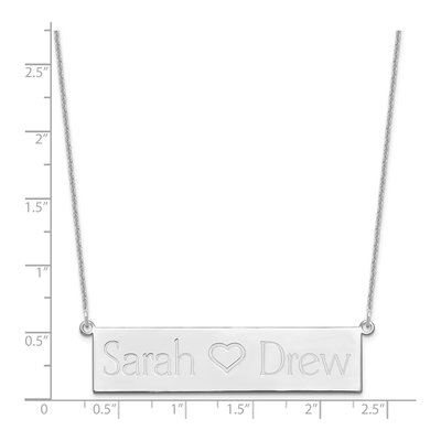 10K White Gold 2-Names Necklace – view 2