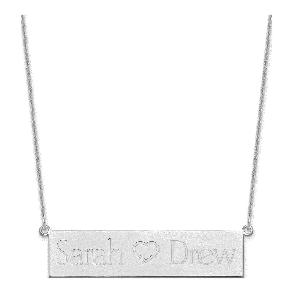 10K White Gold 2-Names Necklace