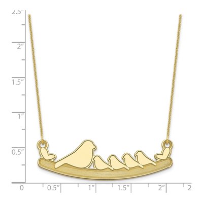 10K Yellow Gold Mom Birds Necklace – view 3
