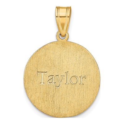 10K Yellow Gold Personalized Volleyball Pendant – view 3