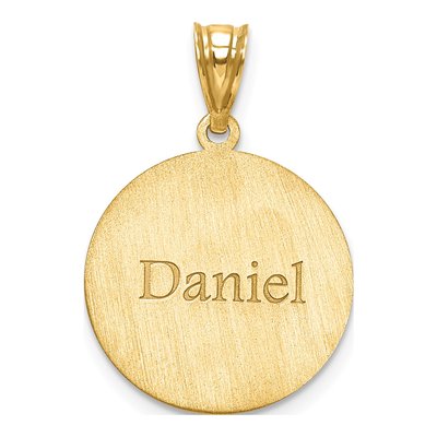 10K Yellow Gold Personalized Baseball Pendant – view 2