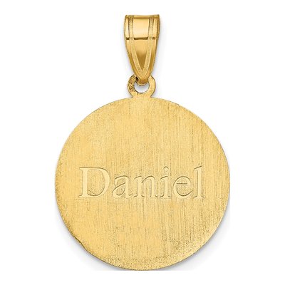 10K Yellow Gold Personalized Baseball Pendant – view 3