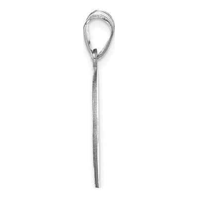 10K White Gold Personalized Soccer Pendant – view 3