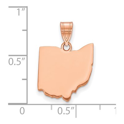 10K Rose Gold Ohio State Pendant – view 2