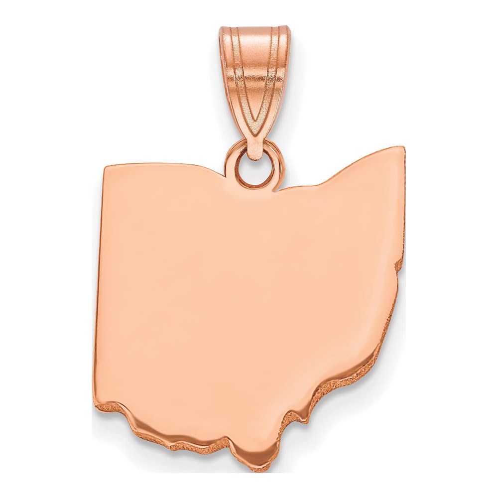 10K Rose Gold Ohio State Pendant