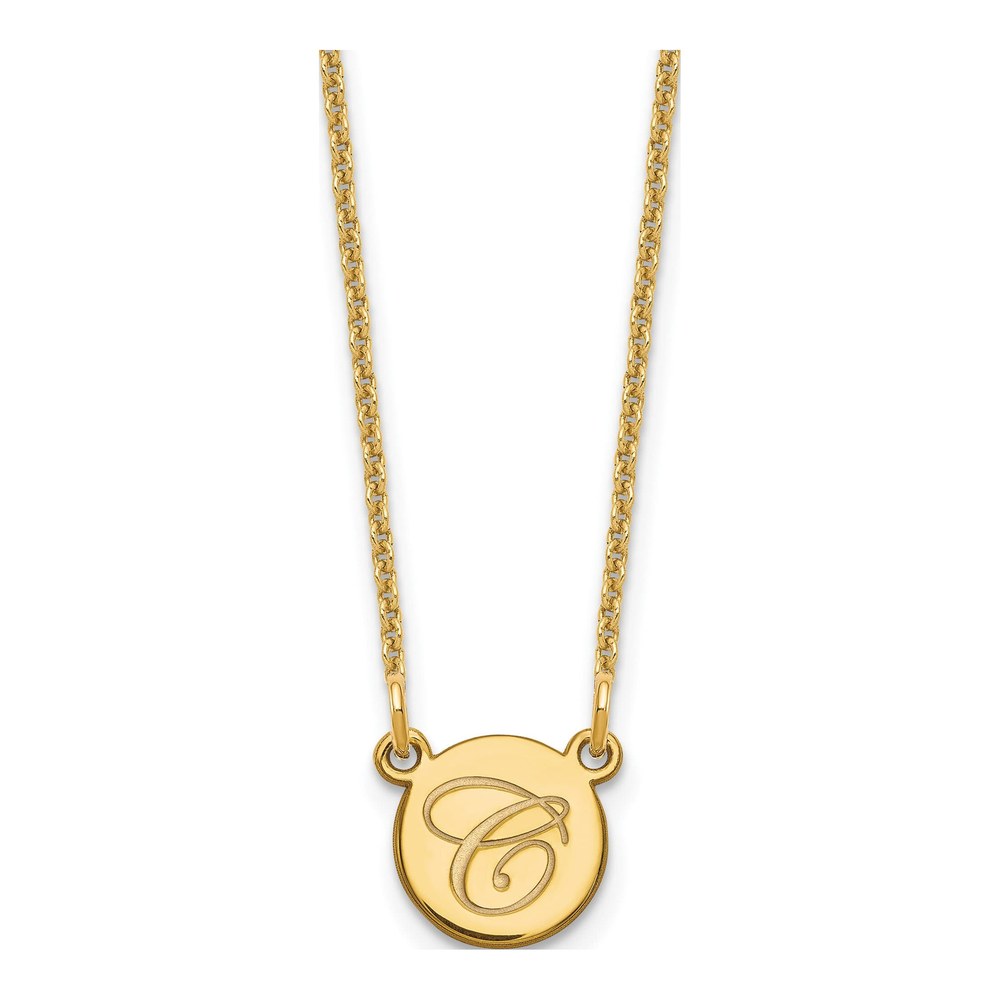 10K Yellow Gold Initial Necklace