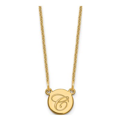 10K Yellow Gold Initial Necklace