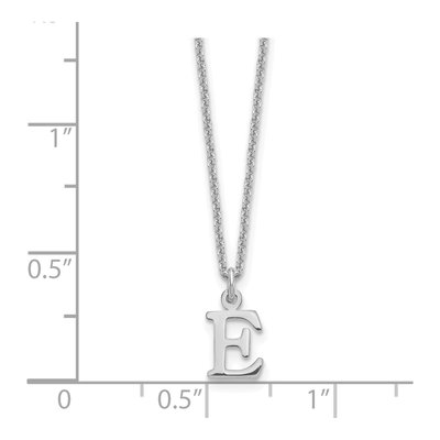 10K White Gold Cutout Letter E Necklace – view 3