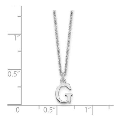 10K White Gold Letter G Necklace – view 3